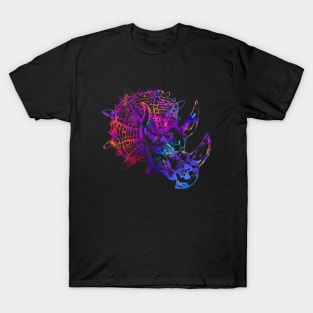 Rainbow Triceratops Dinosaur T-Shirt